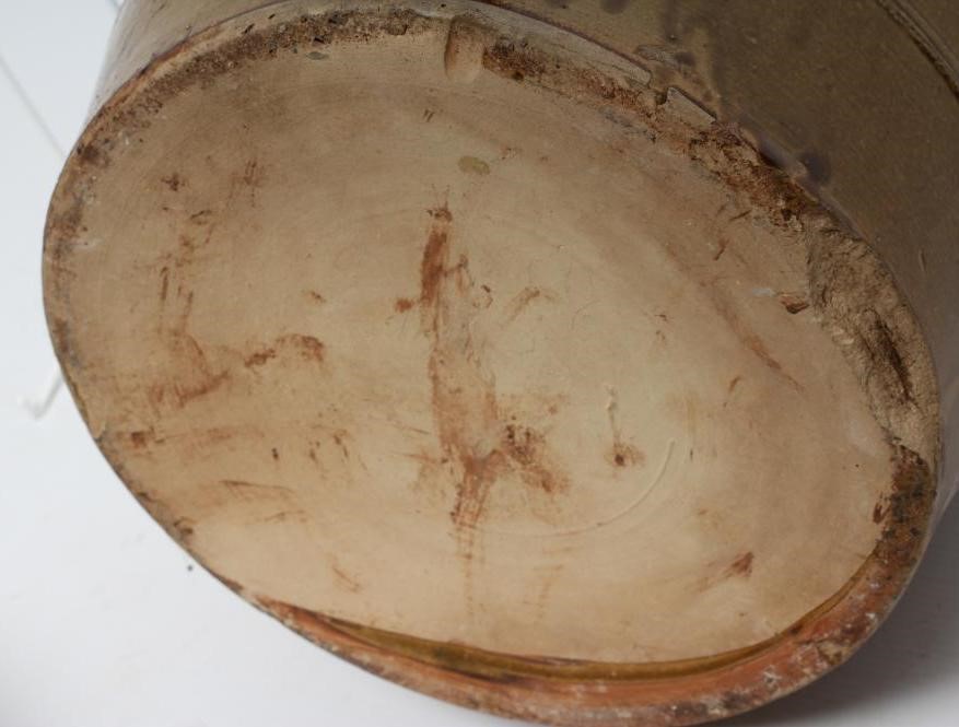 A CHINESE PROVINCIAL STONEWARE BOWL of plain circular form Image