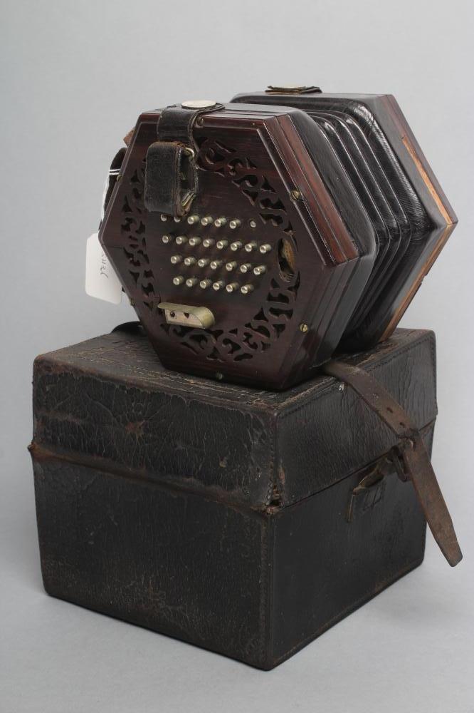 A C WHEATSTONE & CO. CONCERTINA with fifty six buttons Image