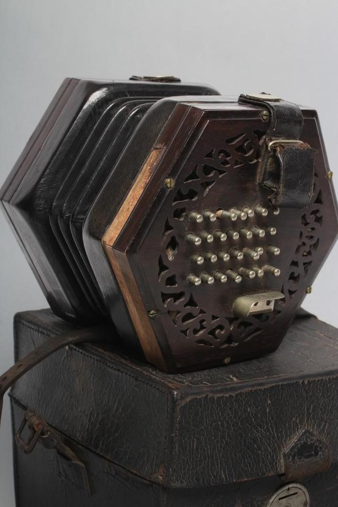 A C WHEATSTONE & CO. CONCERTINA with fifty six buttons Image