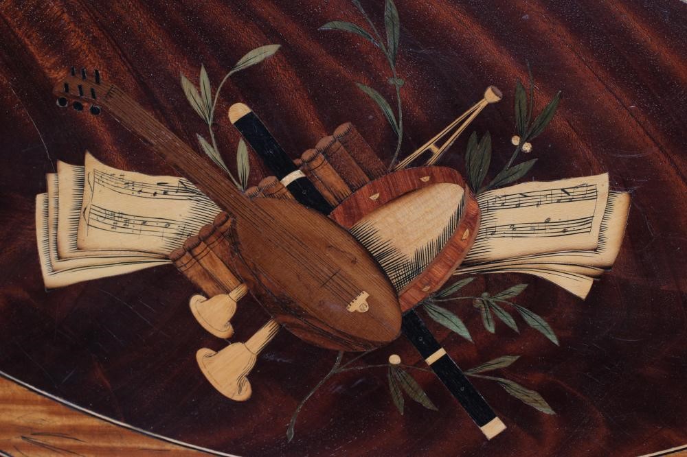 A LATE GEORGIAN MAHOGANY TEA TRAY Image