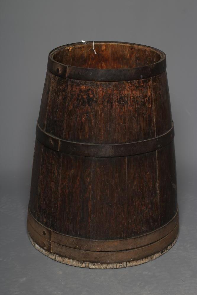 AN OAK AND IRON BOUND STICK STAND Image