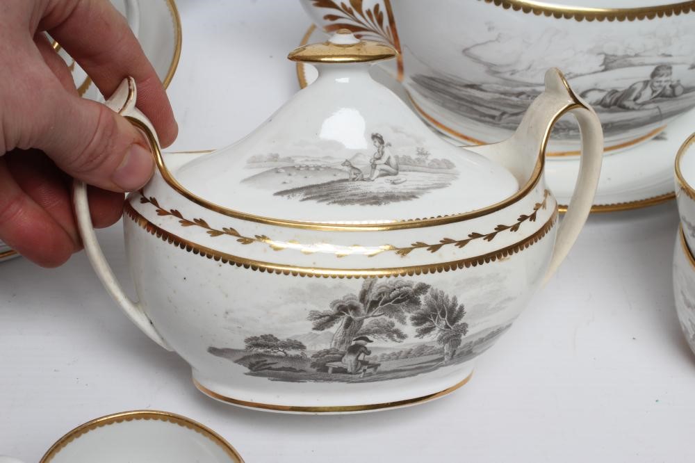 A SPODE PORCELAIN PART TEA AND COFFEE SERVICE Image