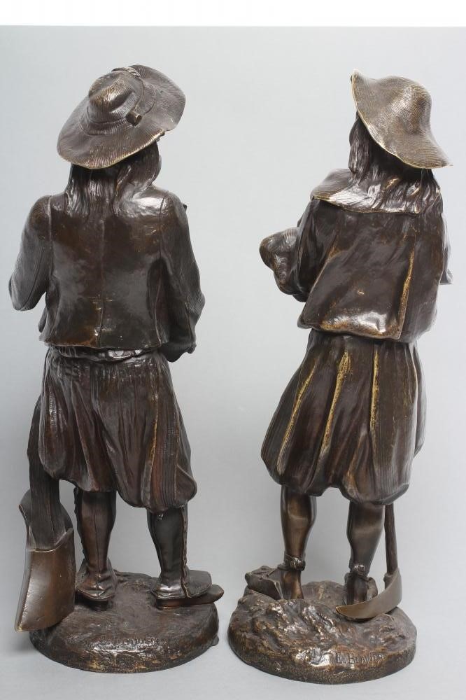EMILE VICTOR BLAVIER (19th/20th century) A  pair of bronze field workers Image
