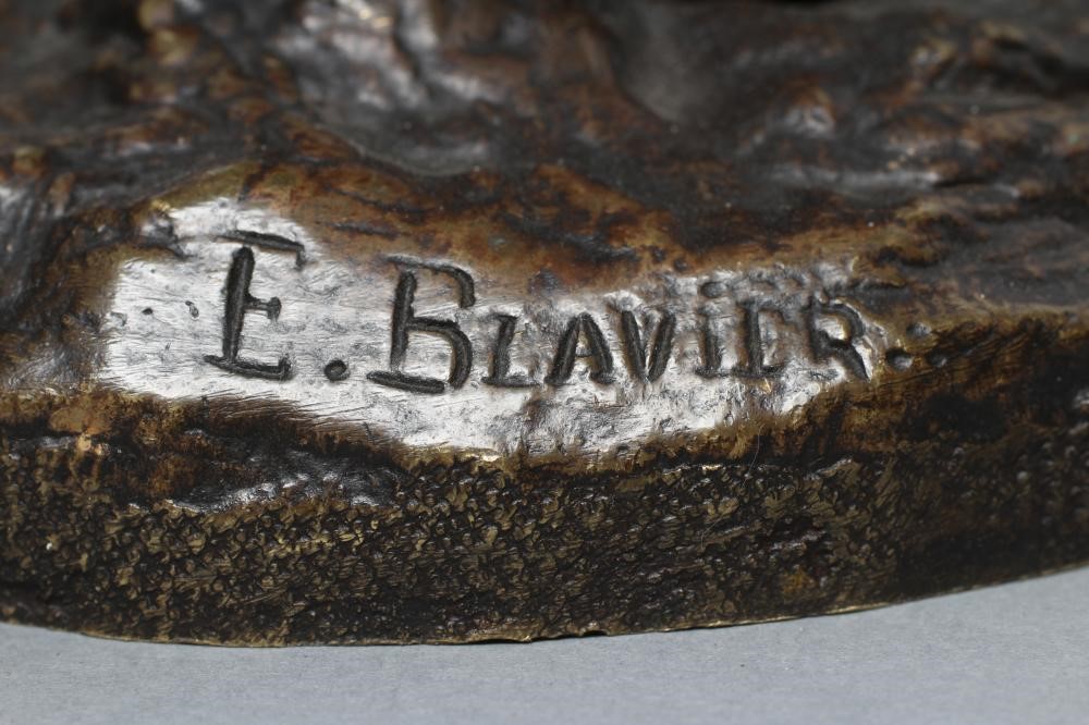 EMILE VICTOR BLAVIER (19th/20th century) A  pair of bronze field workers Image