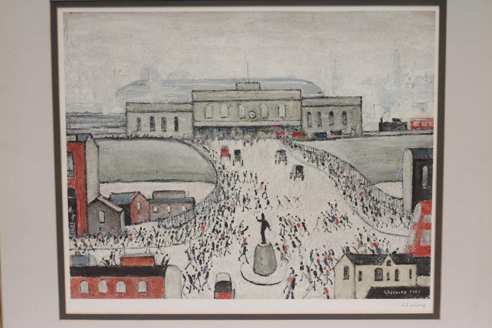 LAURENCE STEPHEN LOWRY (1887-1976) "Station Approach" Image