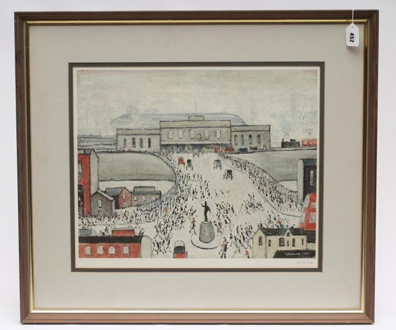 LAURENCE STEPHEN LOWRY (1887-1976) "Station Approach" Image