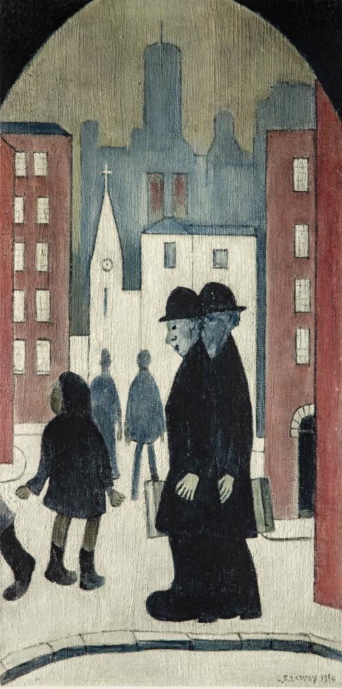 LAURENCE STEPHEN LOWRY (1887-1976) "The Two Brothers" Image