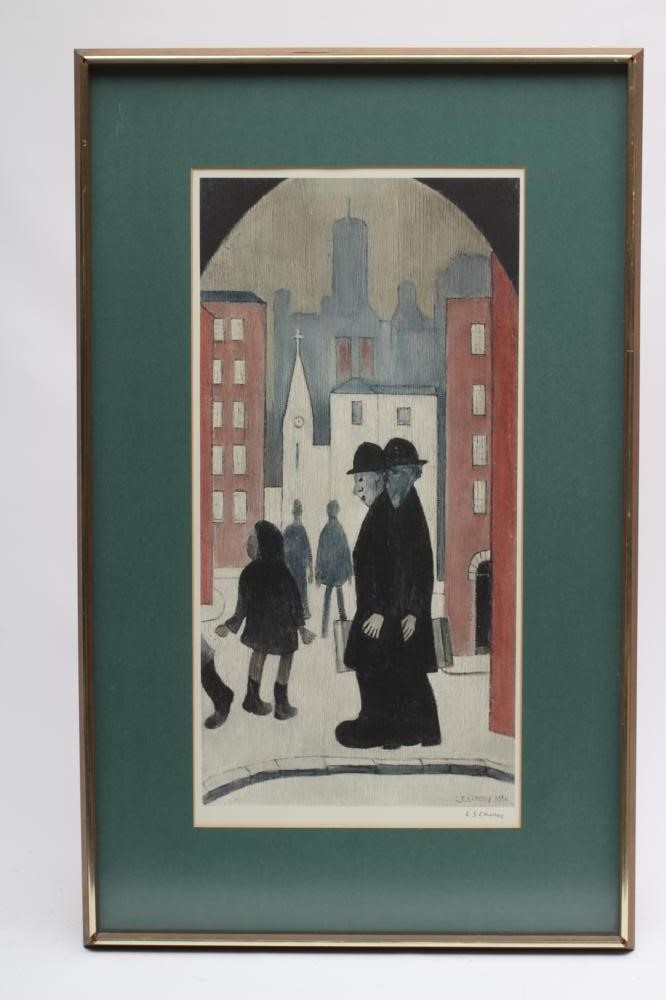 LAURENCE STEPHEN LOWRY (1887-1976) "The Two Brothers" Image