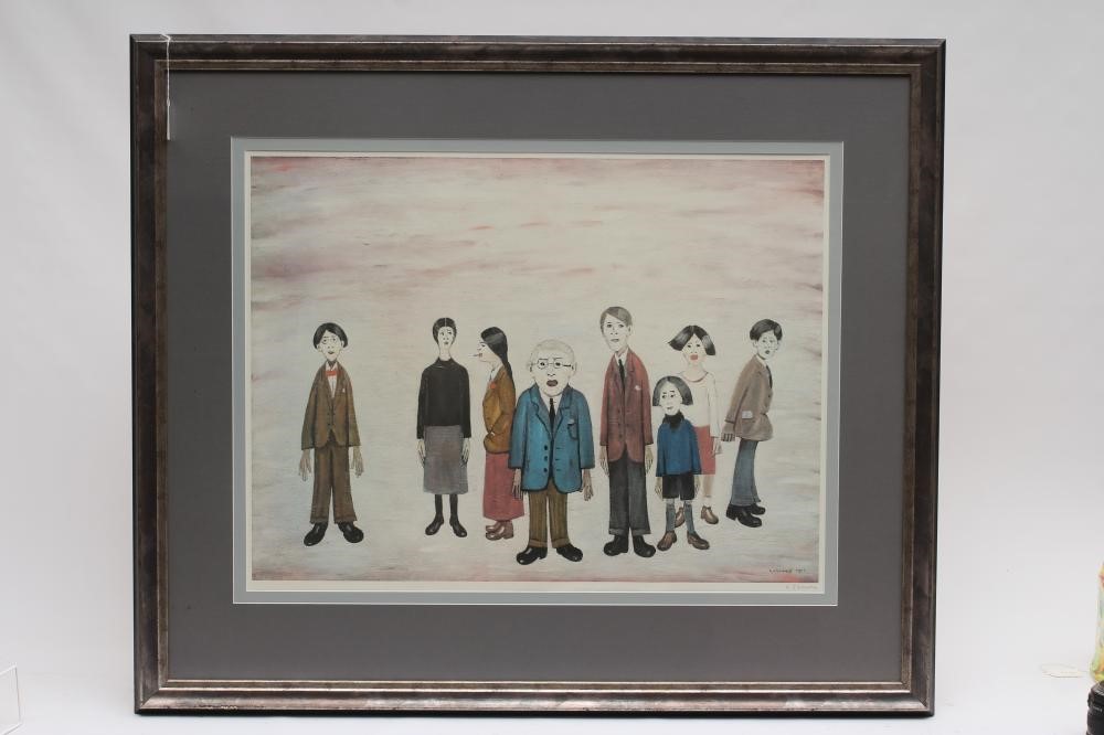 LAURENCE STEPHEN LOWRY (1887-1976) "His Family" Image