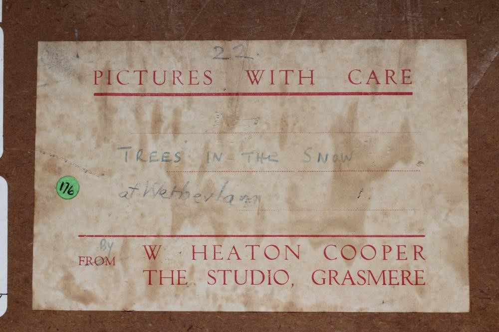 WILLIAM HEATON COOPER (1903-1995) "Trees in the Snow" watercolour and pencil Image