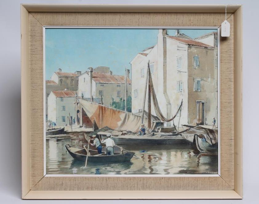 WILLIAM SEMPLE (1896-1964) "Harbour Scene Chioggia Near Venice" Image