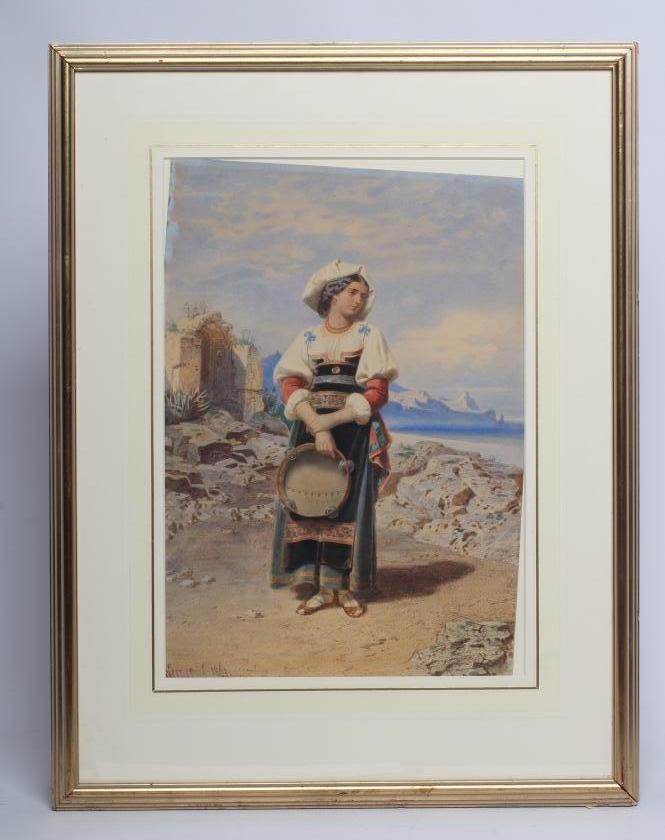 CARL FREDERICK HEINRICH WERNER (1808-1894) Neapolitan Woman in Traditional Costume Image