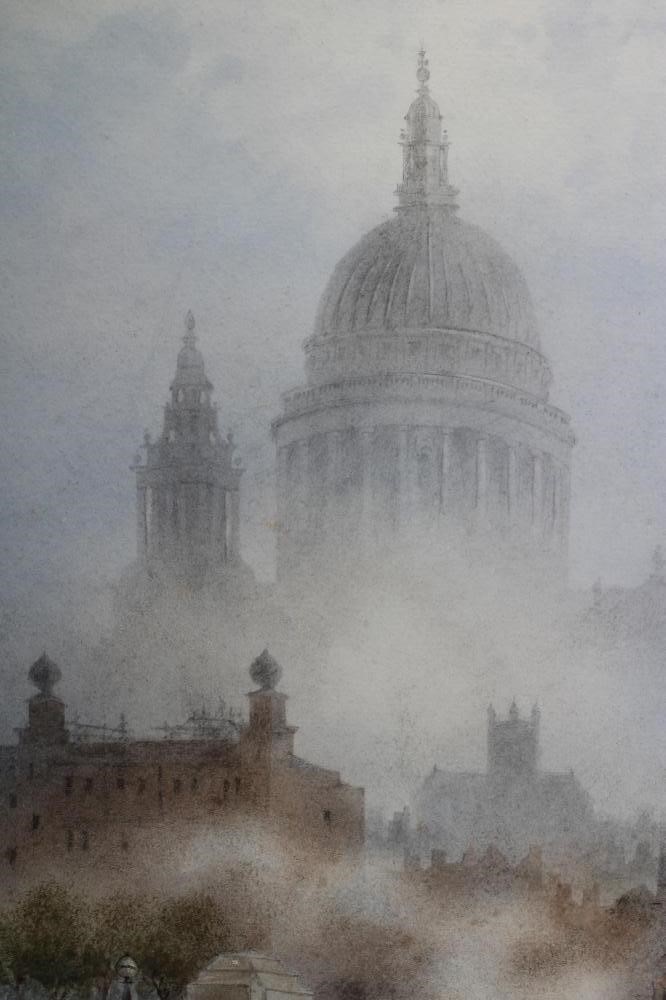 HUBERT JAMES MEDLYCOTT (1841-1920) "St Paul's and Blackfriars Bridge" Image
