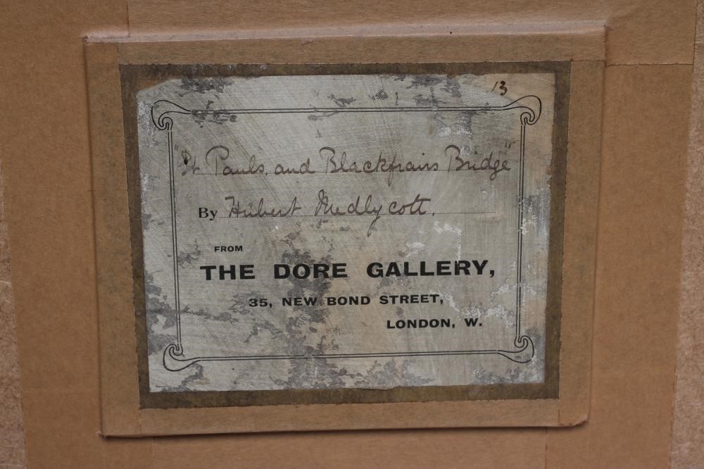 HUBERT JAMES MEDLYCOTT (1841-1920) "St Paul's and Blackfriars Bridge" Image