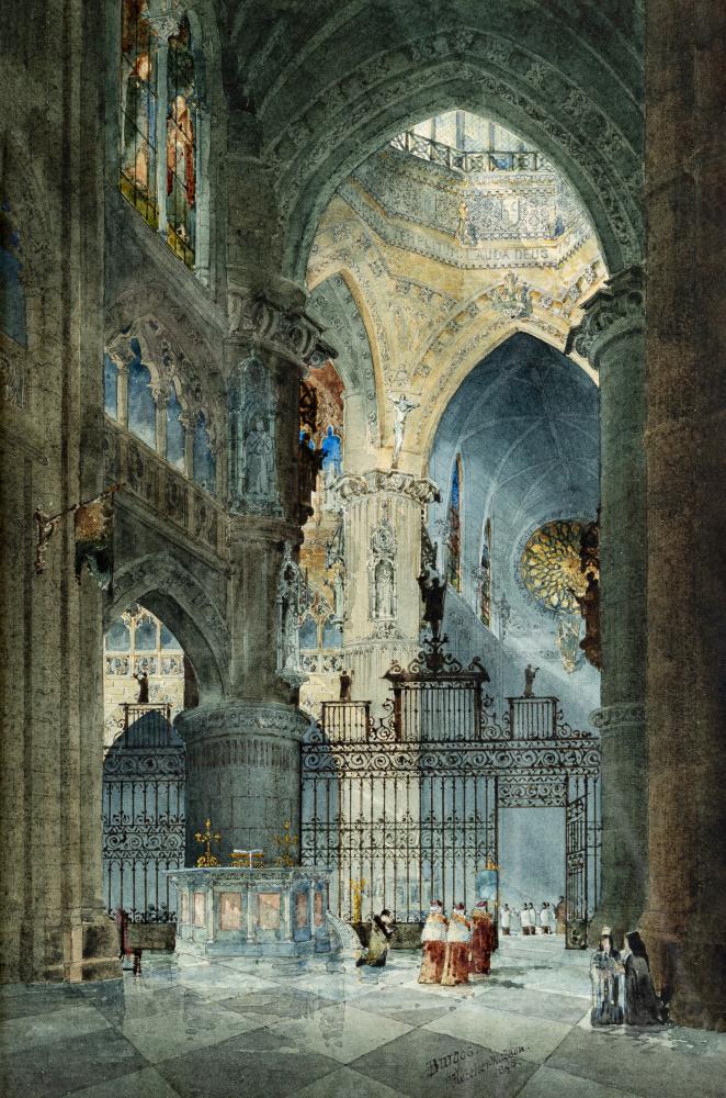 PILFORD FLETCHER WATSON (1842-1907) Interior View of Burgos Cathedral Image