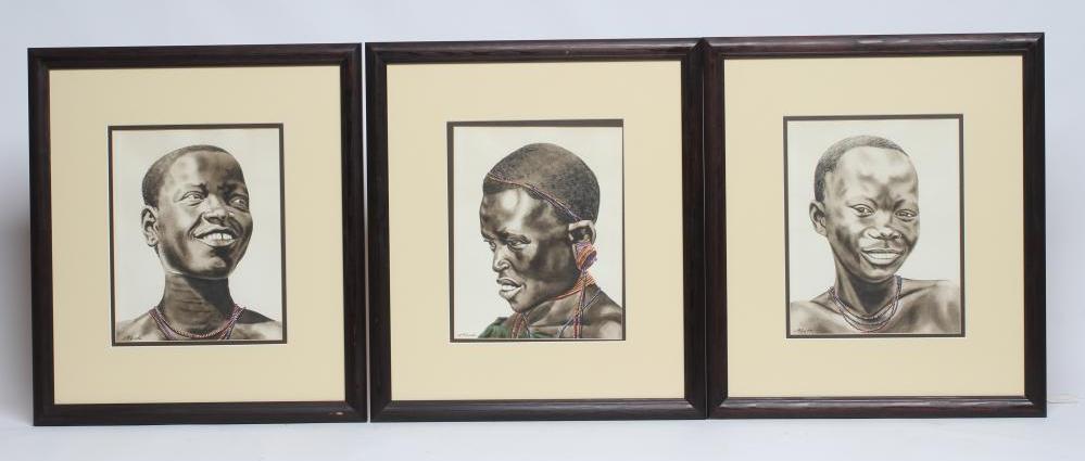 J. P. LUDU (Ugandan 1925-1965) Male Portrait Studies Image