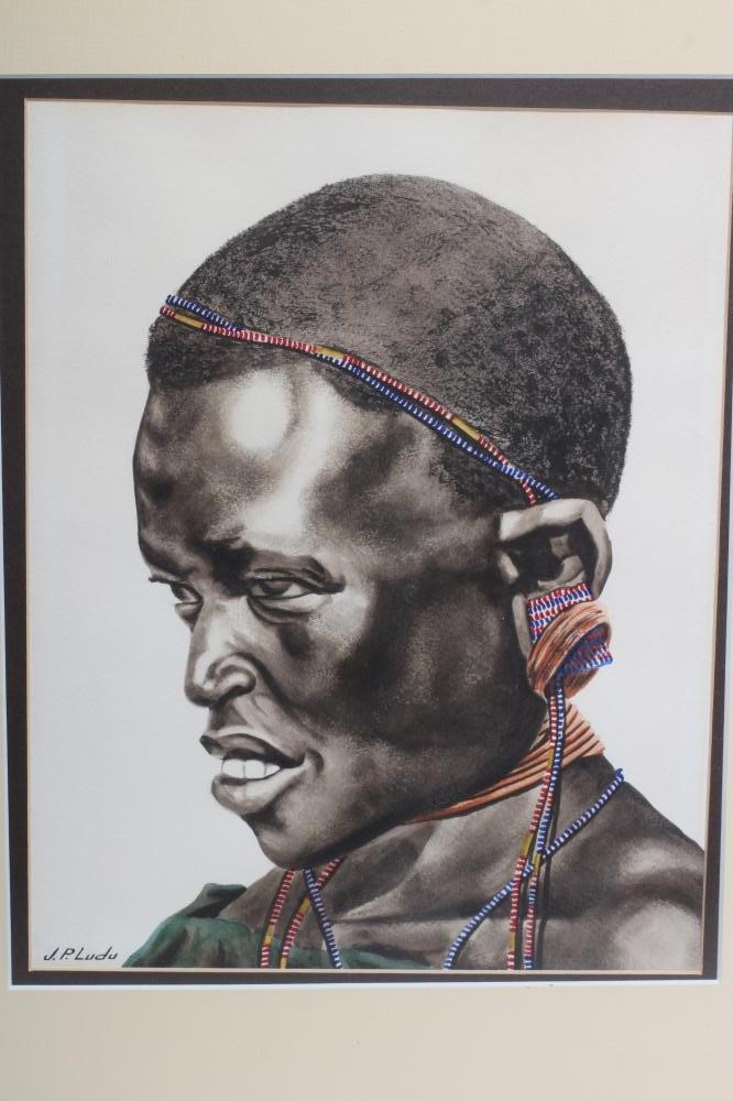 J. P. LUDU (Ugandan 1925-1965) Male Portrait Studies Image