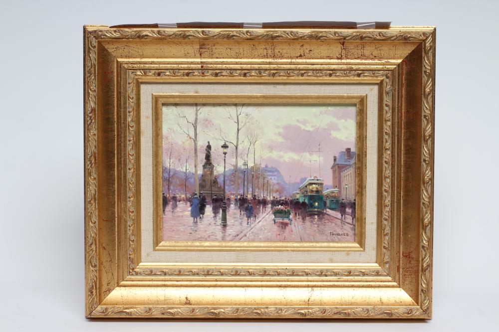 ANATOLY GRIDNEV (Russian b. 1946) Winter Street Scene Image