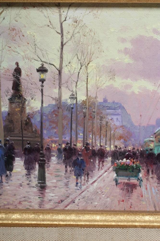 ANATOLY GRIDNEV (Russian b. 1946) Winter Street Scene Image