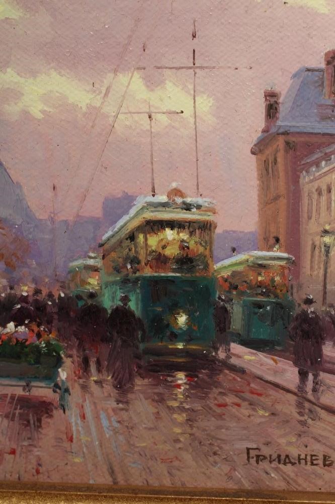 ANATOLY GRIDNEV (Russian b. 1946) Winter Street Scene Image