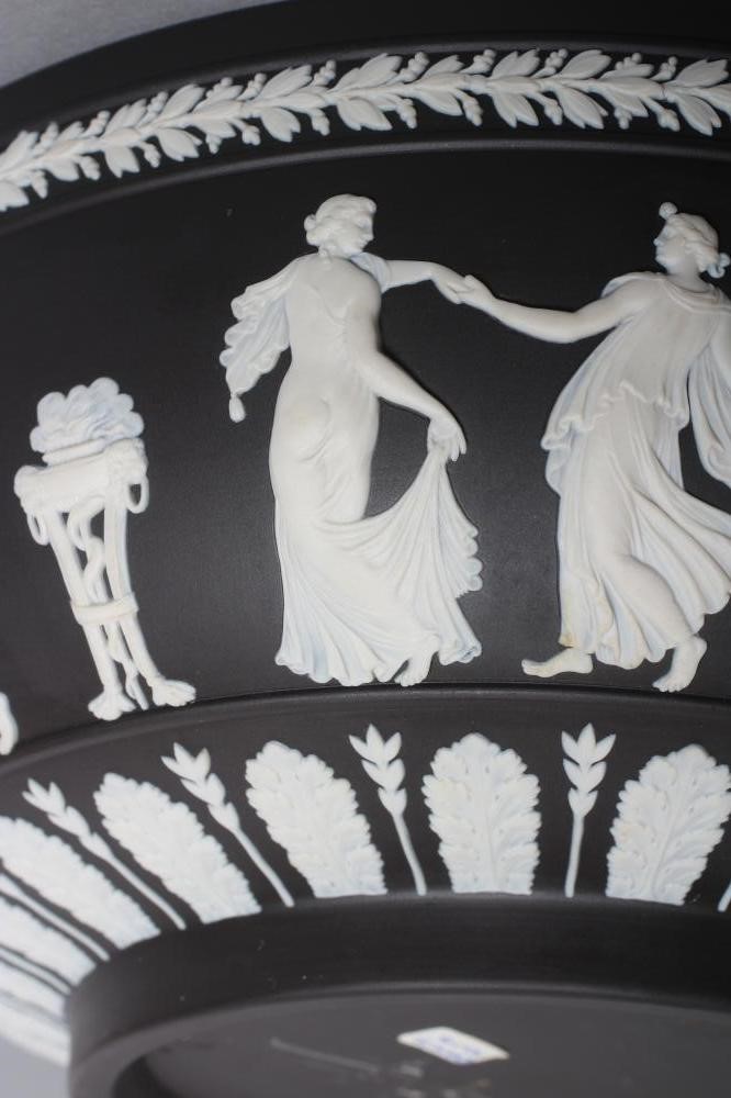 A WEDGWOOD BLACK JASPER "DANCING HOURS" BOWL Image