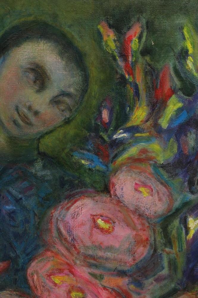 ZYGMUNT JOSEF MENKES (Polish 1896-1986) Woman with Flowers Image
