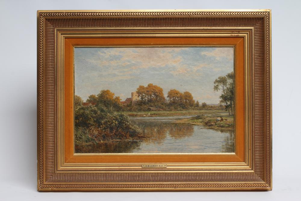 BENJAMIN WILLIAMS LEADER (1831-1923) An Autumn Evening Image