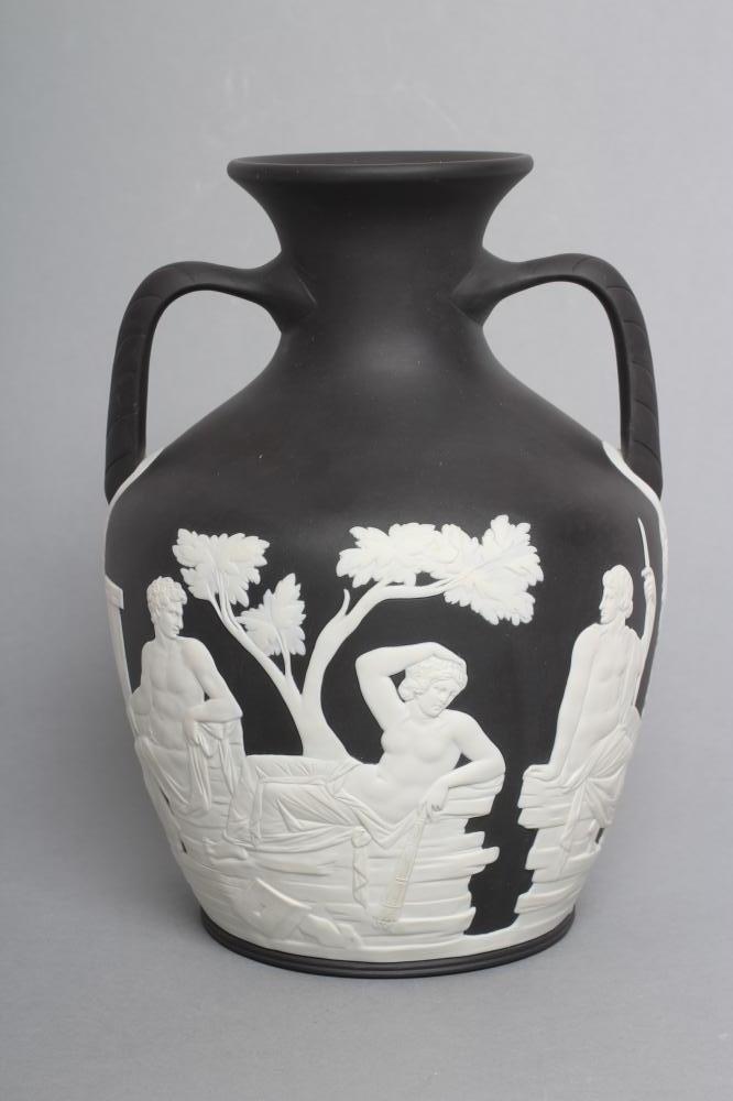 A WEDGWOOD BLACK JASPER PORTLAND VASE Image