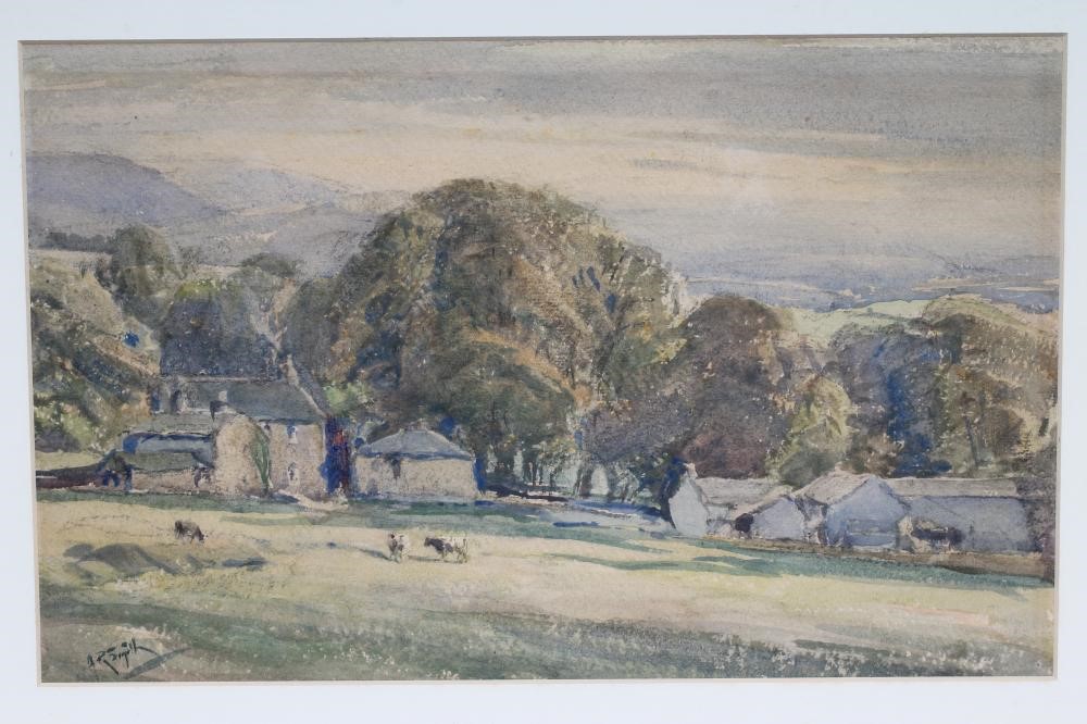ARTHUR REGINALD SMITH (1871-1934) View of Manor House Farm Rylstone Image