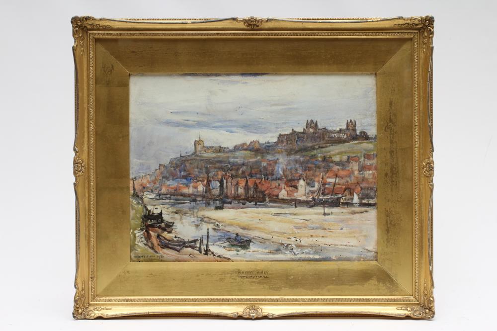 Rowland henry hill (18731952) "whitby harbour" Hartleys Auctioneers