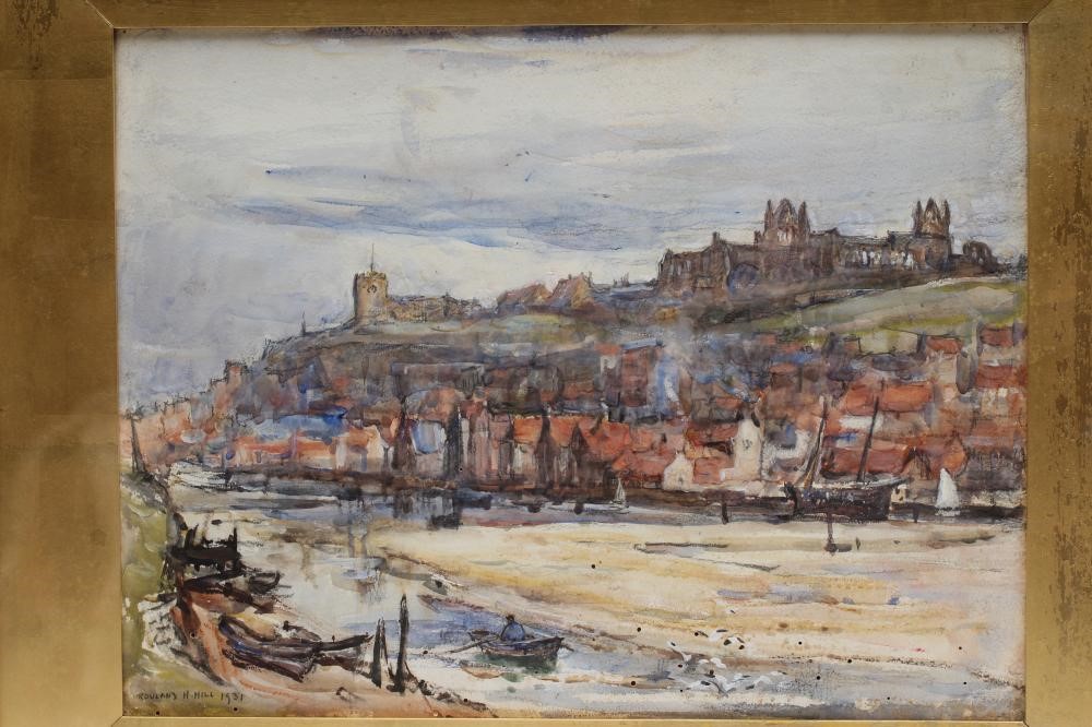 Rowland henry hill (18731952) "whitby harbour" Hartleys Auctioneers