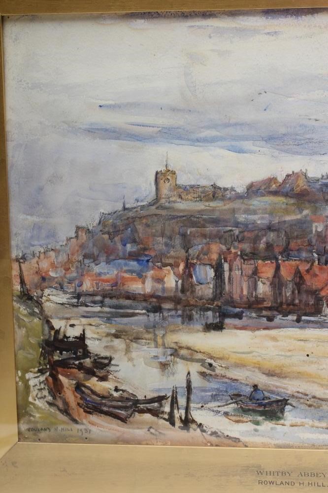 Rowland henry hill (18731952) "whitby harbour" Hartleys Auctioneers