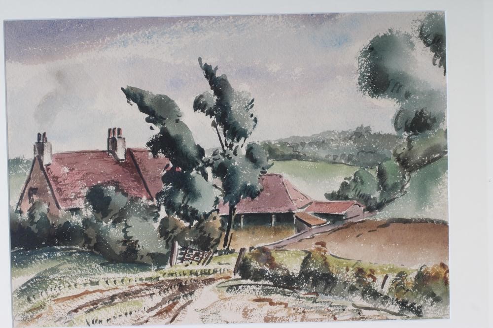 COLUM ROBERT GORE-BOOTH (1913-1959) "Near Haslingfield" watercolour and pencil Image