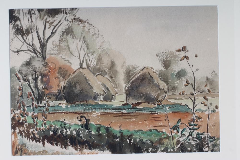 COLUM ROBERT GORE-BOOTH (1913-1959) "Near Haslingfield" watercolour and pencil Image