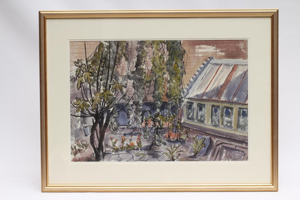COLUM ROBERT GORE-BOOTH (1913-1959) "Garden Courtyard with Greenhouse" Image