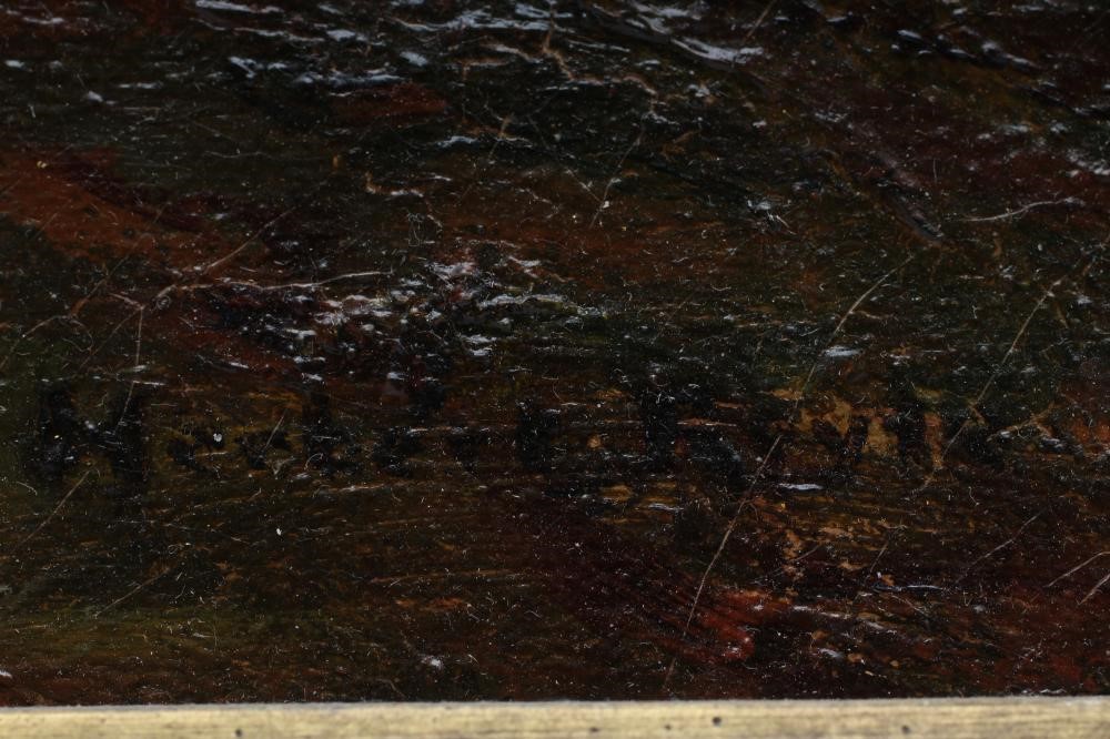 HERBERT F. ROYLE (1870-1957) Sunset at Barden Tower with Cattle in the Foreground Image