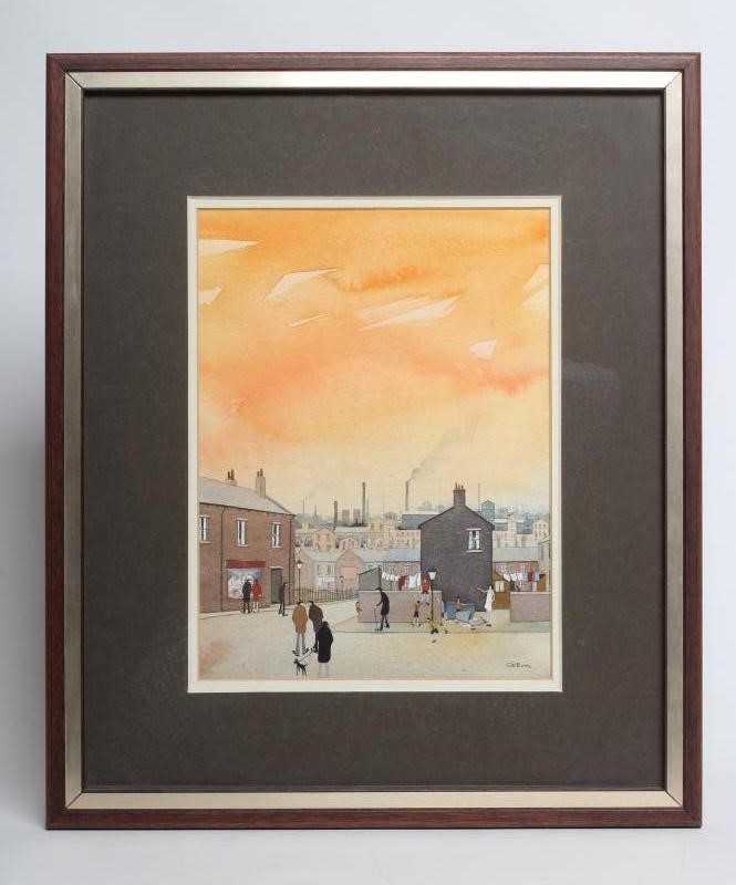 GEOFFREY WOOLSEY BIRKS (1929-1993) Street Scene with Figures Image