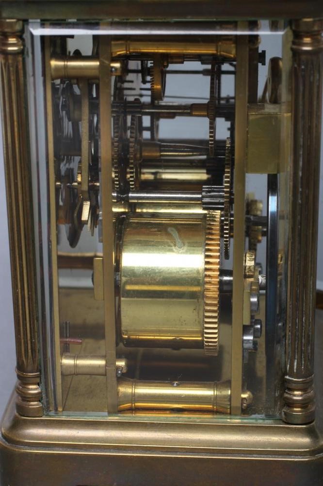 A BRASS CASED CARRIAGE CLOCK Image