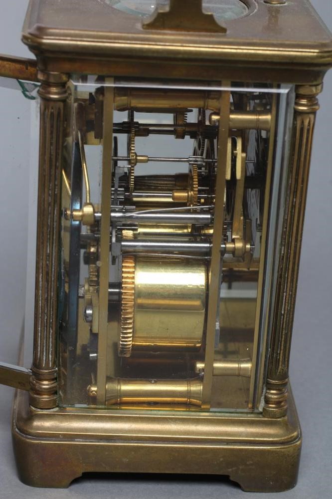 A BRASS CASED CARRIAGE CLOCK Image