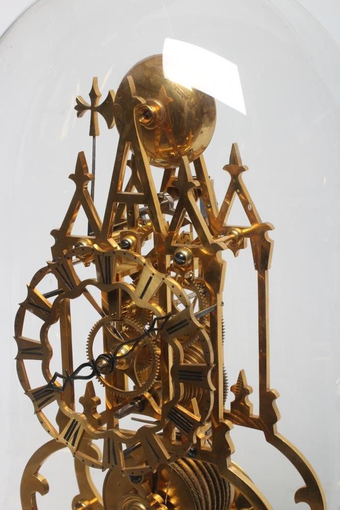 A BRASS SKELETON CLOCK Image