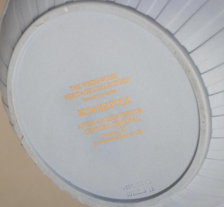 A WEDGWOOD BLUE JASPER RUM KETTLE Image