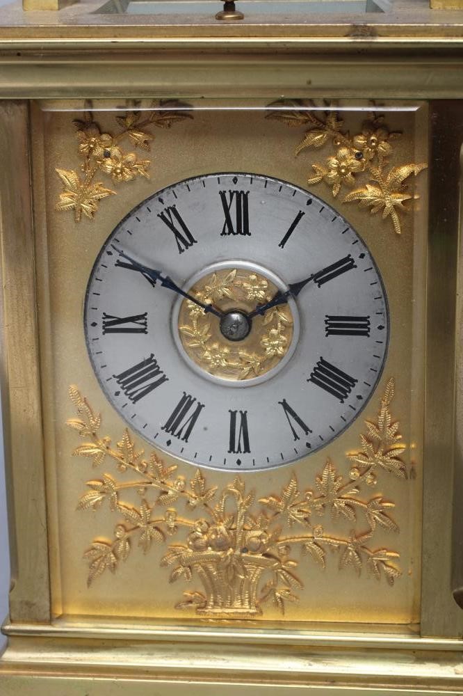 A FRENCH BRASS CASED CARRIAGE CLOCK Image
