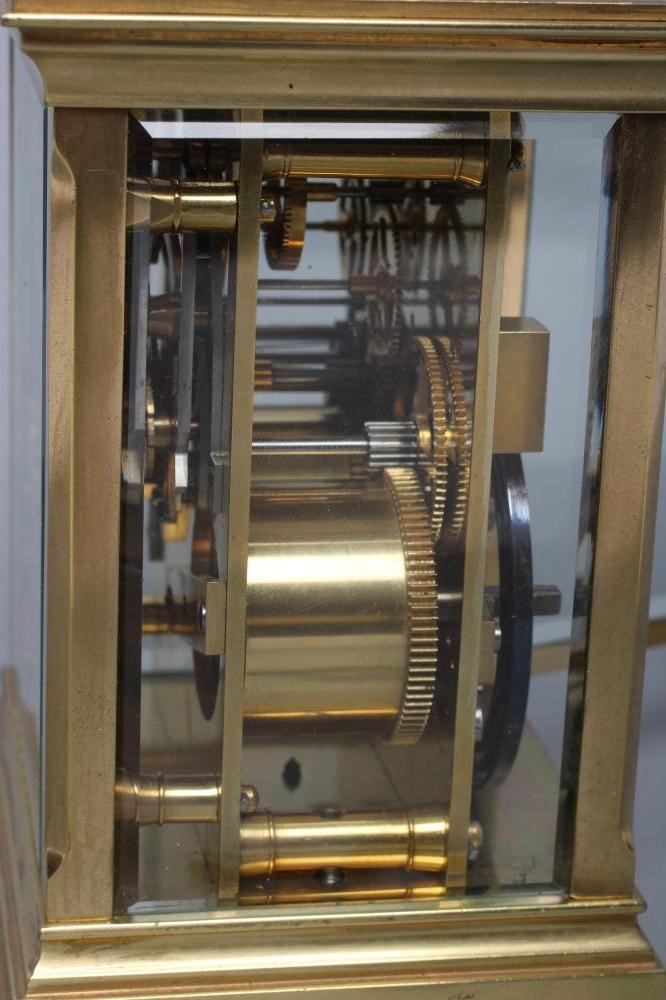 A FRENCH BRASS CASED CARRIAGE CLOCK Image