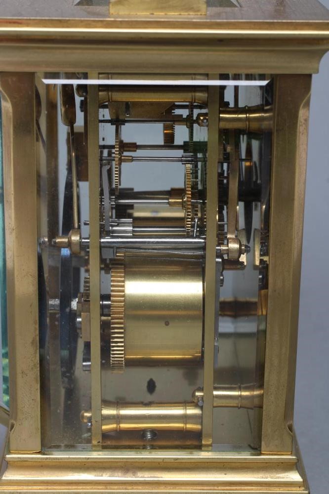 A FRENCH BRASS CASED CARRIAGE CLOCK Image