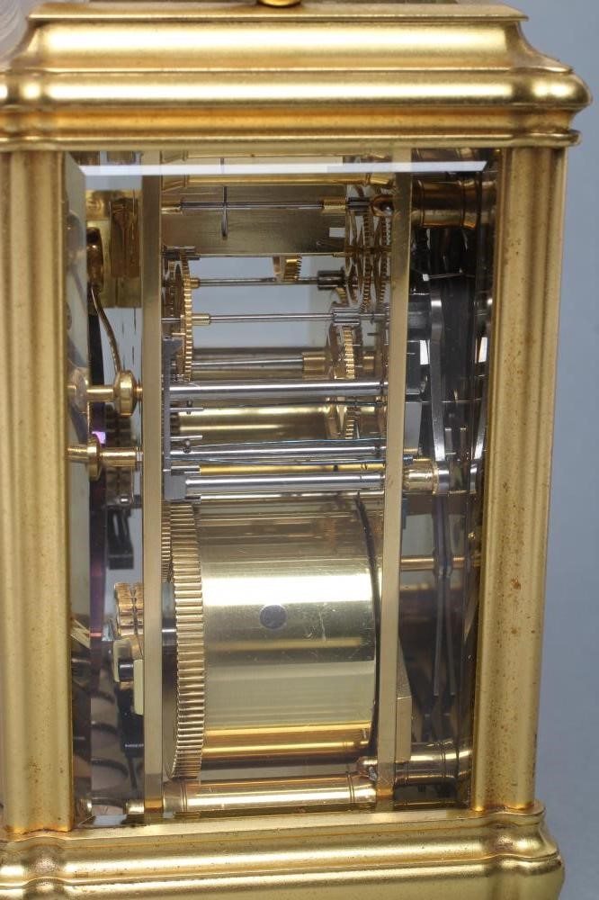 A BRASS CASED CARRIAGE CLOCK Image