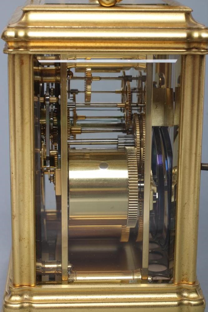 A BRASS CASED CARRIAGE CLOCK Image