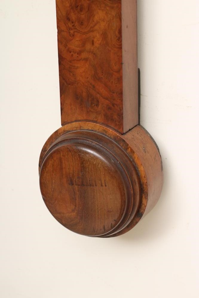 A BURR WALNUT BAROMETER by R & J Beck Image