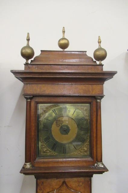 A BURR ELM AND OAK ALARM LONGCASE by William Crawshaw Image