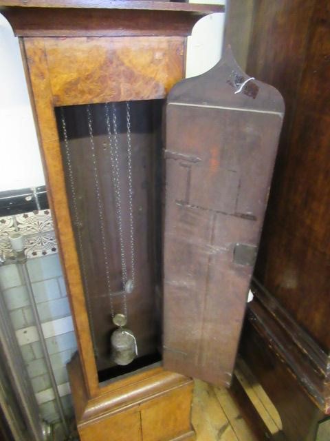A BURR ELM AND OAK ALARM LONGCASE by William Crawshaw Image