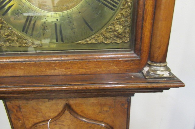 A BURR ELM AND OAK ALARM LONGCASE by William Crawshaw Image